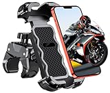 Babacom Handyhalterung Fahrrad Lenker, [1s-Sperre] [Sicherer Schutz] Handyhalterung Motorrad, [Anti Shake Stoßdämpfender] Smartphone Halterung Fahrrad Kompatibel mit iPhone 15, Samsung S24 (4,7”–6,8”)