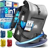 Nextcover® NEU 3in1 Fahrradtasche für Gepäckträger [Aquashield] - Gepäckträgertasche, Rucksack und Umhängetasche [25 Liter] I Fahrrad Tasche wasserdicht