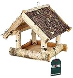 KOTARBAU® Vogelhaus zum Aufhängen Vogelfutterhaus aus Birkenholz Vogelfutterspender Futterhaus für Vögel Vogelhäuschen Futterstationen für Wildvögel Vogelhaus Balkon Vogel Futterhaus