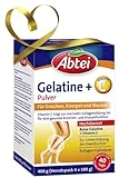 Abtei Gelatine Pulver Plus - reine Gelatine und Vitamin C für Knochen, Knorpel und Muskeln - hochdosiert - 400 g (4 x 100 g) - Vorratspack für 40 Tage
