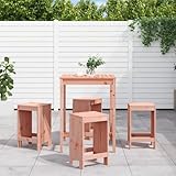 AJJHUUKI Home Items, 5-teiliges Gartenbar-Set aus Massivholz, Douglas, Anzugmöbel