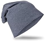 Miobo Kinder Slouch Beanie Mütze,Baumwolle,Unifarbe Anthrazit-48