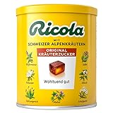 Ricola Schweizer Kräuterzucker-Bonbons, 250g Dose Original Schweizer Kräuter-Bonbons mit 13 Alpenkräutern & wohltuendem Menthol, 1 x 250g Dose, vegan