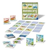 Ravensburger memory® Dinosaurier - 20924 - der Spieleklassiker für Dino-Fans, Merkspiel für 2-8 Spieler ab 3 Jahren, Dino Spiel, Dinosaurier Spielzeug