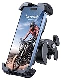 Lamicall Handyhalterung Motorrad, Handyhalter Fahrrad - 2024 Universal 360° Lenker Halter für iPhone 16 15 14 Pro Max Plus, SE, 13 12 Pro Max Mini, 11 Pro Max, Xs, XR, X, 8, 7, Samsung S23, Smartphone