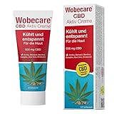 Wobecare CBD Aktiv Creme, Kühlend und lindernd für die Haut, Cannabidiol, Arnika, Beinwell, 100 ml