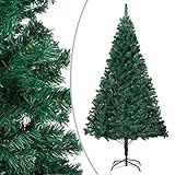 LAPOOH Künstlicher Weihnachtsbaum mit Dicken Zweigen, Tannenbaum Künstlich, Christmas Tree, Tannenbaum Deko, Weihnachtsbäume, Grün 210 cm PVC