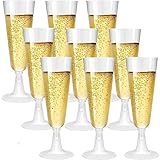 Alihoo Sektgläser, 20 Stück Durchsichtige Champagnergläser Plastik,Dessertbecher,Stielgläser 150ml, für Hochzeiten,Geburtstage & Partys