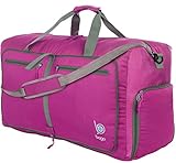 bago Reisetasche für Damen und Herren, 100 l, geräumig, große Reisetasche mit Schuhfach, Reisen Sie die Welt mit Stil und Komfort, langlebig, leicht und faltbar, rose, (60L) UK, Reisetasche
