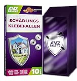 Pest AMZ BRAND Schädlings-Klebefallen - 10er Pack - Erdnussbutterduft, extra Starke Fallen, Schädlingsbekämpfungsfallen für den Innen- und Außenbereich