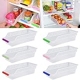 JRing Kühlschrank Organizer Set 6 Stück, Kühlschrankbox Kühlschrank Schubladen küche Fridge Organizers Aufbewahrungsbox für Küchen, Regale, Schränke, Arbeitsplatten (Zufällige Farbe)