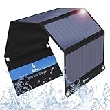 BigBlue 28W Tragbar Solarladegerät mit 3 USB Port (4.8A insgesamt), Wasserdicht Solarpanel, Faltbar, Ideal für Outdoor Aktivitäten, für Wiederaufladen USB-Geräte -iPhone Android GoPro