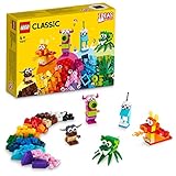 LEGO Classic Kreative Monster Kreativ-Set Steinen, Box mit Bausteinen für Kinder ab 4 Jahre, Konstruktionsspielzeug 11017