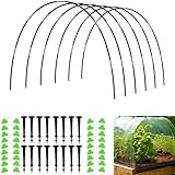 Pflanztunnel Bögen 36 PCS Folientunnel Bögen 6 Sets, 43CM Rust-Free Fiberglas Tunnelbogen für HochbeetBausatz, DIY Gewächshausreifen Frühbeet Tunnel für Garten Zeile Abdeckung Pflanzen Obst Gemüse