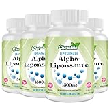Liposomale Alpha-Liponsäure 1500 mg Weichkapseln, mit Acetyl-L-Carnitin 900 mg & Ubiquinol 100 mg & Vitamin E 15 mg, Hochwirksames 4-in-1 ALA-Ergänzung für Energie (60 stück (4er Pack))