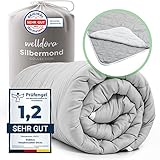 Welldora OPTICLIMA Allergiker Bettdecke 155x220 | Fachärztlich getestet & Oeko-Tex | Zweiteilige Sommerdecke & Winterdecke | 4 Jahreszeiten Bettdecken mit Druckknöpfen | Premium Duvet 155x220cm