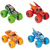 Monster Jam - Set mit 4 Fahrzeugen Die Cast 1:64 – 4 authentische Fahrzeuge Monster-Trucks, offizielle Show Sammeln, Maßstab 1:64 – Spielzeug für Kinder ab 3 Jahren