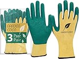 ACE Garden Eden Gartenhandschuhe - 3 Paar Garten-Arbeitshandschuhe - Schutzhandschuhe für Damen & Herren - 07/S (3er Pack)