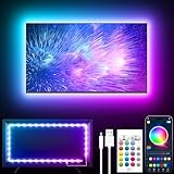 TV LED Hintergrundbeleuchtung, Led Strips Lichter für TV 16.4ft Sync zu Musik für 56-80 Zoll TV, RGB Led TV Hintergrundbeleuchtung für Schlafzimmer Urlaub Party Dekor (13.1FT for 32'-65' TV)