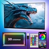 Lphianx LED Lights for TV, 5M TV Led Lights for 65-75 inch, Cuttable, Music Sync Mode, Color Changing, Bluetooth APP Remote Control TV LED Strip Lights for Bedroom, Gaming Room and Desk