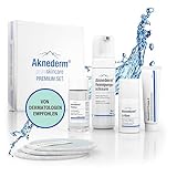 Aknederm Premium Set für normale Haut - Set mit Tinktur/Reinigungsschaum/Lotion/Creme H & Reinigungspads - natürliches Skincare Set - ideal zur Akne Behandlung 780g