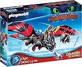 PLAYMOBIL DreamWorks Dragons 70727 Dragon Racing: Hicks und Ohnezahn, Mit Lichtmodul, Ab 4 Jahren