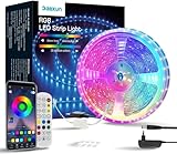 Gaoxun LED Strip 10M, Smart RGB LED Streifen, Farbwechsel LED Lichterkette Band App Steuerung, mit Fernbedienung, Musik Sync, Dimmbar DIY Deko für Schlafzimmer Küche Wohnzimmer Leiste Haus TV PC Party