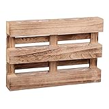 UNUS Deko Paletten Pflanzkasten, Blumenkasten Wanddeko Holz 60x41x8,5 cm (Geflammt)