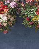 Rasch Tapete 360998 - Fototapete auf Vlies mit Blumen und Blättern in Blau, Rot, Grün und Creme aus der Kollektion Magicwalls - 2,65 m x 2,12 m (LxB)