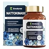 Nattokinase hochdosiert 120 Kapseln Vegan 200 mg pro Portion (40.000 FU/g) ohne Gentechnik ohne unnötige Zusätze natürliche Gärung in Deutschland produziert & laborgeprüft