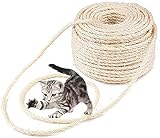 Parain Sisalseil für Kratzbaum Kratzsaule Katzenbaum Katzen Natürlich Sisal Seil 6mm (6mm,10m)