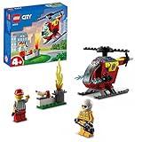 LEGO 60318 City Feuerwehrhubschrauber Feuerwehr-Spielzeug Für Jungen Und Mädchen Ab 4 Jahren Mit Feuerwehrmann Und Startbaustein