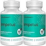 Coenzym Q10 Komplex 520 mg – Coenzym Q10 Hochdosiert – mit L-Glutathion – Fermentiertes Ubichinon, CoQ10 Ergänzung - 120 Vegane Kapseln, Sojafrei, Glutenfrei, 2 Packung