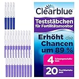 Clearblue, Kinderwunsch Fertilitäts Schwangerschafts Teststäbchen 20+4 für den Fertilitätsmonitor Advanced, 24 stück