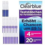 Clearblue, Kinderwunsch Fertilitäts Schwangerschafts Teststäbchen 20+4 für den Fertilitätsmonitor Advanced, 24 stück