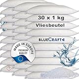 Bluecraft - 30x 1kg Luft-Entfeuchter Granulat Nachfüllpackung im Vliesbeutel Raumentfeuchter ohne Strom