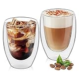 MumdoYAL Doppelwandige Latte Macchiato Gläser, stilvoll und praktisch (2 * 350ml)