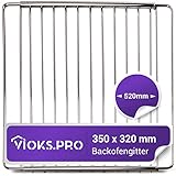 Viоks.pro Backofen Gitterrost Einstellbar 350/520mm x 320mm Grillrost Edelstahl - Backofengitter Ausziehbar Rost für Backofen Ofen Gitter - Backrost Ausziehbar Gitterrost für Backofen Herd