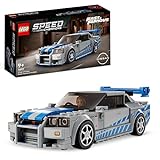 LEGO Speed Champions 2 Fast 2 Furious Nissan Skyline GT-R (R34) Rennwagen Spielzeug zum Bauen, 2023 Modell Auto-Bausatz mit Brian O'Conner Figur, Auto-Geschenk 76917