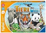 Ravensburger tiptoi Spiel 00171 Tiere der Welt, Erkenne die Tiere anhand ihrer Eigenschaften, Lernspiel für 1-4 Kinder von 4-8 Jahren, Grey