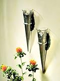 2X Wandkerzenhalter Kerzenhalter Wandleucher Teelichthalter Wandlicht Gartenstecker Design Florence NEU