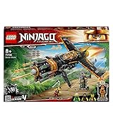 LEGO 71736 NINJAGO Coles Felsenbrecher Flugzeugspielzeug mit Gefängnis und sammelbarer Figur des Goldenen Ninja Kai