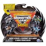Monster Jam 5er-Pack Monster Truck, offizielle Packung mit 5 Mini-Spielzeugautos, Maßstab 1:87-6066965, Spielzeug für Kinder ab 3 Jahren