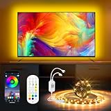 TV Hintergrundbeleuchtung 4m, LED Strip Steuerbar mit App, RGB LED Streifen für 55 bis 70 zoll TVs Smart LED Backlight, USB Led 5050 Beleuchtung