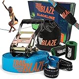 Trailblaze Slackline Kinder Set mit baumschutzs | Vollständiges Slackline Set 18.5m Slackline für Anfänger, ideale Aktivität Kinder & Familien im Freien | Slackline Set Kinder