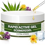 Hanf Rapid Gel Extra Stark – Natürliche Unterstützung für Knie-, Gelenk-, Nacken- und Muskeln – Enthält 16 Super-Inhaltsstoffe wie Arnica, Beinwell, Weihrauch