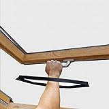 BKSAI Magnetischer Reißverschluß für Fliegengitter Dachfenster Fenster-Zugang fürs Fenster Öffnen Magnetisch DIY Öffnung zum Durchgreifen fürs Insektenschutz Moskitonetz Mückennetz