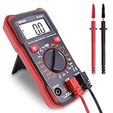 BEVA Digital Multimeter, Voltmeter Spannungsprüfer Strommessgerät CAT Ⅲ 600V, Spannungsmesser Durchgangsprüfer, Multifunktionstester für AC/DC Spannung, DC Strom, Durchgang, Widerstand, Diode