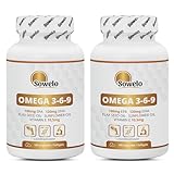 Sowelo Omega-3-6-9-100 Softgels I die Mängel ausgleicht und den Gehalt an Fettsäuren I Unterstützt die Natürliche Immunität I Einfluss auf die Senkungm LDL-Cholesterins (2-Pack)