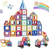 aaczly Magnetische Bausteine 74 Teile Magnet Spielzeug Kinder Montessori Spielzeug Magnetbausteine für Jungen und Mädchen ab 3 4 5 6 7 Jahren